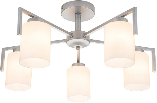 1142/5P Silver Потолочная люстра на штанге Escada Style 1142/5P Silver 5х60Вт E27, металл/стекло, серебро (220V)