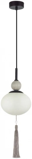 8273/1A Подвесной светильник Lumion Gloriya 8273/1A черный/серый/белый, металл/керамика/стекло Е14 1*40W 220V (на проводе, шар)
