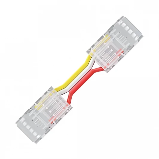 09-117 Коннектор прокалывающий 3 pin, для гибкого соединения CCT LED ленты 8мм, тип COB, IP20 длина провода 150мм Apeyron 09-117