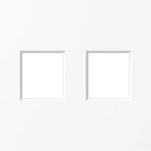 DE86903 Накладка 2-я для розеток RJ45,TV,SAT, глянцевый белый Donel A07 DE86903