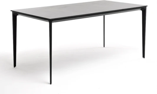 GRAY-140-80-A black "Малага" обеденный стол из HPL 140х80см, цвет "серый гранит", каркас черный 4SIS арт.УТ-00006034
