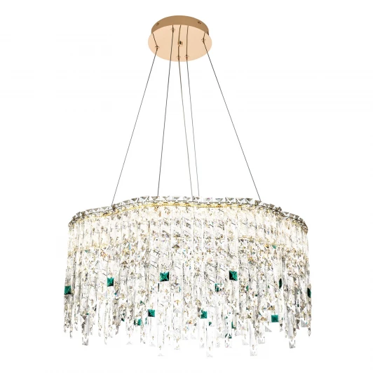 ML.2317.700 GD Подвесная люстра светодиодная хрустальная с регулировкой цветовой температуры Modelux MODELUX ML.2317.700 GD