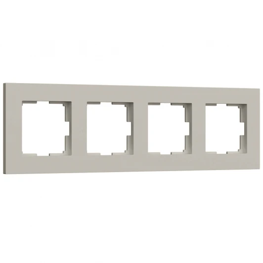 W0042917 Рамка на 4 поста Slab (дымчатый софт) Werkel W0042917 (a071628)