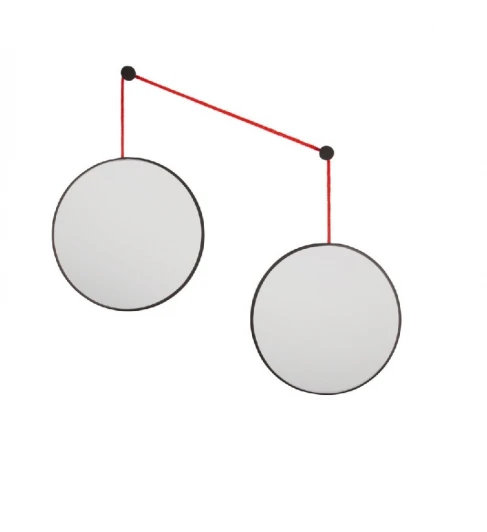 SM200RBL Balance S Black 2 зеркала по 30см на красном шнуре Art-Zerkalo SM200RBL 13879