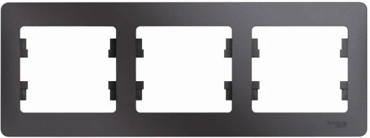 GSL001303 Рамка на 3 поста (графит) Systeme Electric Glossa GSL001303