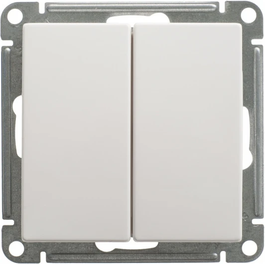 VS610-256-1-86 Выключатель встраиваемый двухклавишный (белый) Systeme Electric W59 VS610-256-1-86