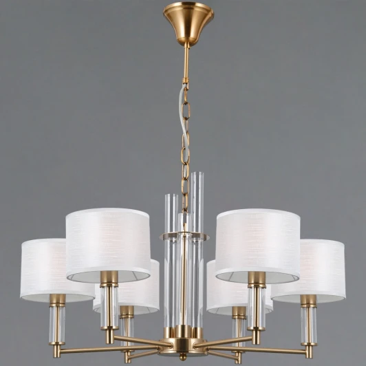 IL0755-6PSQ-25 BRASS GENOA Подвесная люстра ILLUMICO IL0755-6PSQ-25 BRASS GENOA (220V, на цепи)