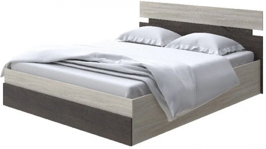 2015717 Без бренда Кровать Milton с подъемным механизмом (ЛДСП Ясень Шимо Светлый/Дуб Кантербери) 140x200