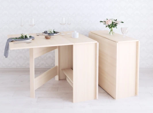 00-00009020 Стол кухонный ТЭКС раскладной, дуб молочный