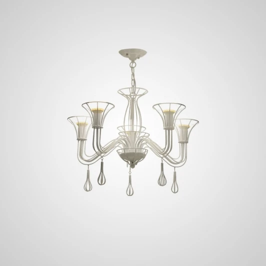 CAST01 Подвесная люстра Cast 5 White ImperiumLoft Cast01 (101410-26) (220V, на цепи, свеча)