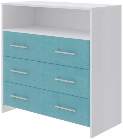 1917087 PROxSON Комод Свен (ЛДСП Белая+ткань Белый/Лофти Лазурь) 90x40