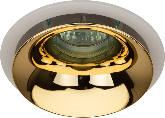 KL103 WH/GD Встраиваемый точечный светильник ЭРА KL103 WH/GD (12V, круглые)