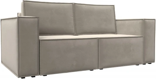 121877 Диван прямой Куба мини (Бежевый/Микровельвет) Лига Диванов арт.121877