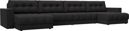 128580 Диван П-образный с декором Лига-049 НПБ Лонг Лига Диванов (Замша) арт.128580