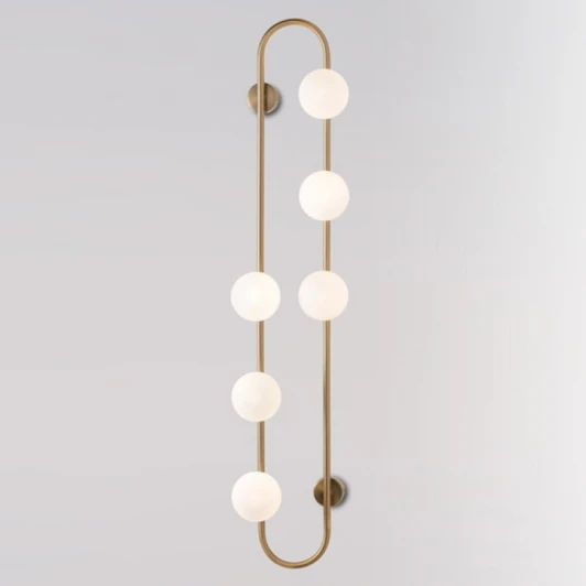 Hoop-Wall01 Настенный светильник Hoop Wall H115 Gold ImperiumLoft Hoop-Wall01 (220V, шарики, бусы)