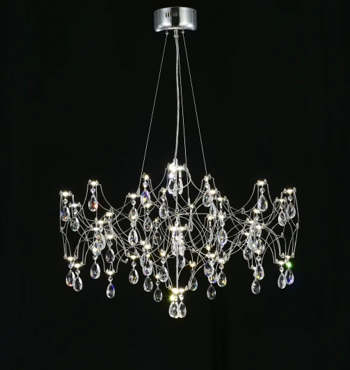 MR2650-57P-50AD Подвесная люстра светодиодная с пультом и хрустальными подвесками Asfour MyFar Ileria MR2650-57P-50AD
