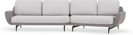 803484 Диван Ispani угловой правый ОГОГО (арт.803484), (Ткань,Экокожа/Серый)