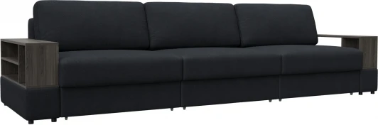 129089 Диван прямой с 2 полками Лига-055 НПБ Лонг Лига Диванов (Замша) арт.129089