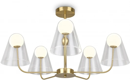 FR5382PL-05BS Потолочная люстра на штанге Freya Doublety FR5382PL-05BS (220V, шарики)