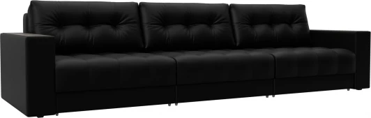 128435 Диван прямой с декором Лига-049 НПБ Лонг Лига Диванов (Экокожа) арт.128435