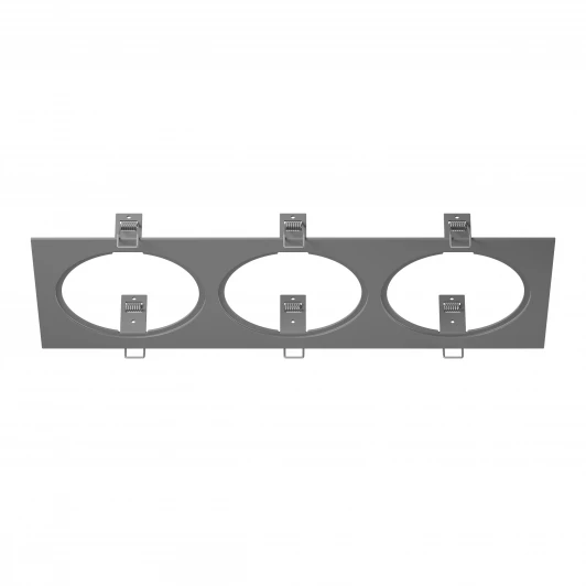 217839 Рамка для трех встраиваемых светильников Lightstar Intero, прямоугольник, серый