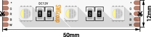 SWG560-12-19.2-RGB+W-M Светодиодная лента 12V RGB SWG SWG560 SWG560-12-19.2-RGB+W-M