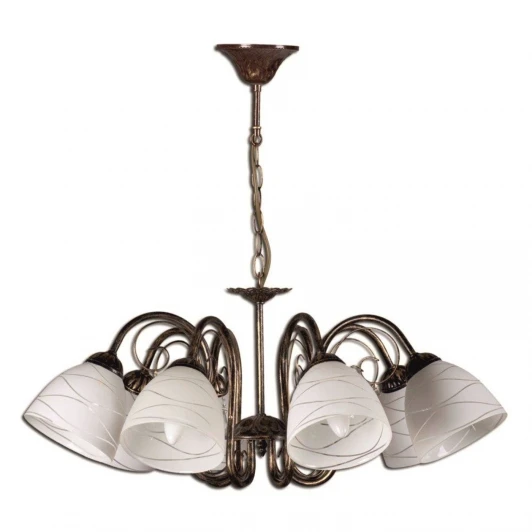 S9117-8 Люстра подвесная Day&Night, 8 плафонов, коричневый с золотом и белым