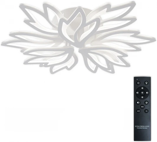 LED LAMPS 81118/7C Потолочная люстра светодиодная с пультом ДУ 180W, белый, LED Natali Kovaltseva Rif LED LAMPS 81118/7C