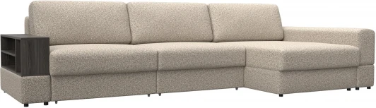 129108 Диван угловой с полкой Лига-055 НПБ Лонг угол универсальный Лига Диванов (Велюр) арт.129108