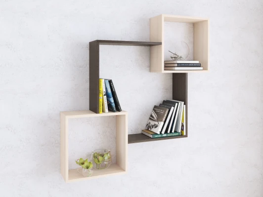 00-00003580 Полка ТЭКС навесная ПН-2, венге/дуб молочный