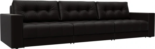 128433 Диван прямой с декором Лига-049 НПБ Лонг Лига Диванов (Экокожа) арт.128433