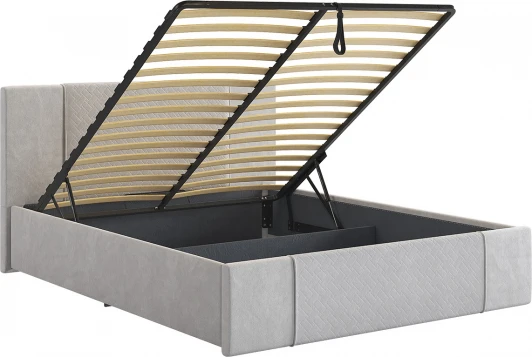 ZP.KM1.6-24.2173 Кровать с подъемным механизмом Хлоя 160х200 см Mebelson (ДСП,Ткань/Серый) арт.ZP.KM1.6-24.2173
