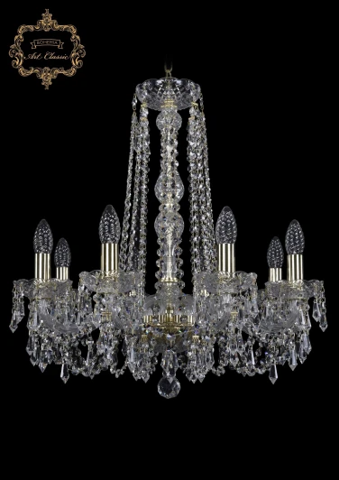 11.23.8.200.h-59.Gd.Dr Подвесная люстра Art Classic 11.23 11.23.8.200.h-59.Gd.Dr (220V, хрусталь, на цепи, подсвечник, свеча)