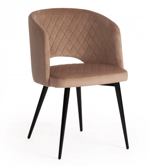 15437 Кресло WIND (mod. 717) ткань/металл, 55х55х80 см, высота до сиденья 48 бежевый barkhat 5/черный Tetchair 15437