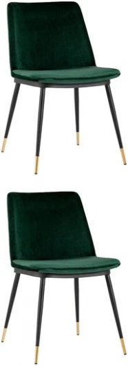 УТ000037476 Стул Мелисса велюр зеленый 2 шт Stool Group (арт.УТ000037476)
