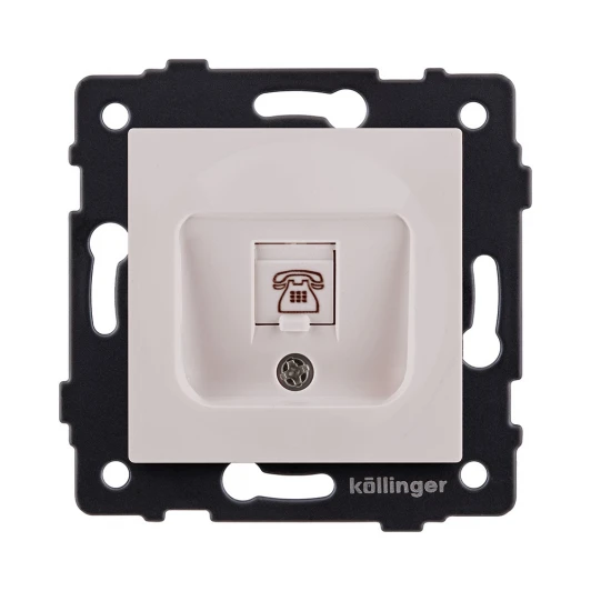 REA-009CM Розетка телефонная RJ11 кашемир матовый Kollinger REA-009CM для Aspekt, Eleganz, Reflex