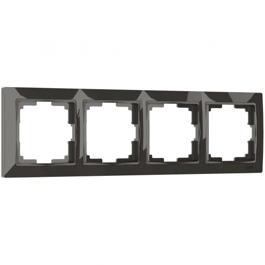 W0042007 Рамка на 4 поста (серо-коричневый, basic) W0042007 (a051295)