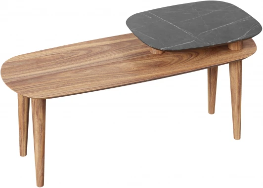 101662 Стол журнальный Тип 4, высокий, мрамор чёрный, Любимый дом