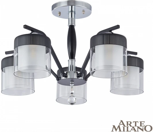 332646/5 CR+BK Потолочная люстра на штанге Arte Milano Napoli-2646 332646/5 CR+BK (220V, подвески)