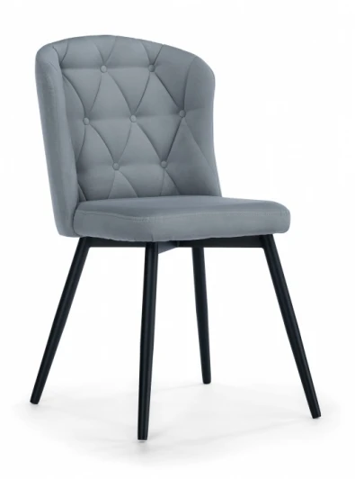 621501 Обеденный стул Woodville Алиссум (Металл, Велюр/Черный) арт.621501