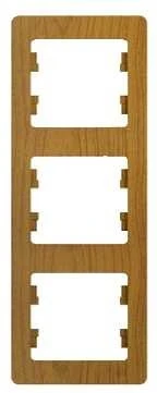 GSL000507 Рамка на 3 поста (дуб) Systeme Electric Glossa GSL000507