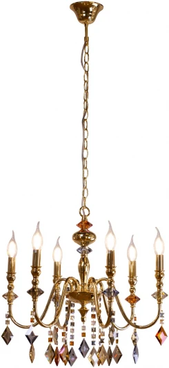 HUGO SP6 GL Подвесная люстра AM Group HUGO HUGO SP6 GL (220V, на цепи, свеча)