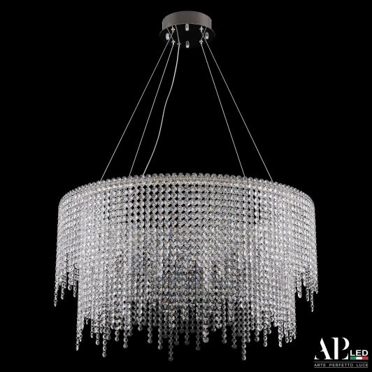 SH02.73.D.Ni.4000 Подвесная люстра светодиодная APL LED Sicilia SH02.73.D.Ni.4000 (220V, хрусталь, на тросе)