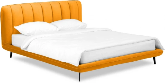 564336 Кровать Amsterdam ОГОГО (арт.564336), (Велюр/Желтый)