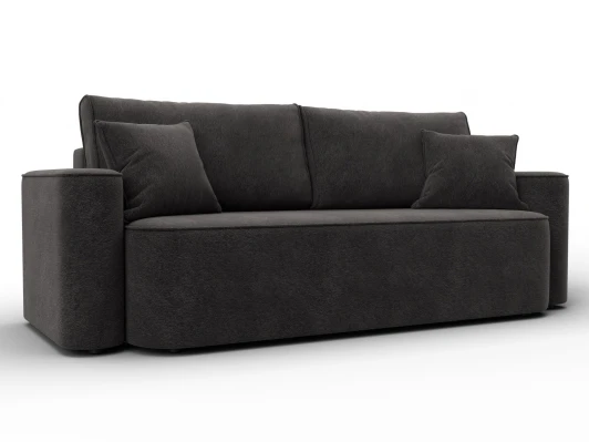 137079 Диван прямой Лига-118 НПБ (ДСП,ЛДСП,Брус,Фанера,Велюр/Темно-коричневый) Лига Диванов 137079