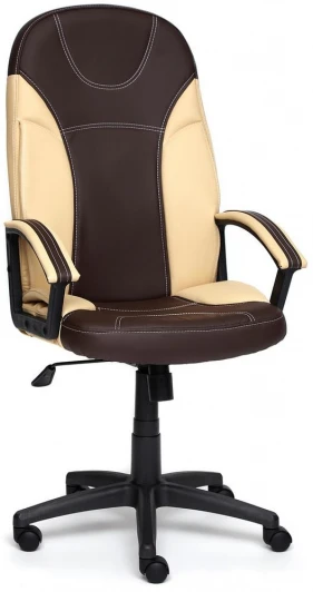 5551 Кресло TWISTER кож/зам, коричневый/бежевый, 36-36/36-34 Tetchair 5551