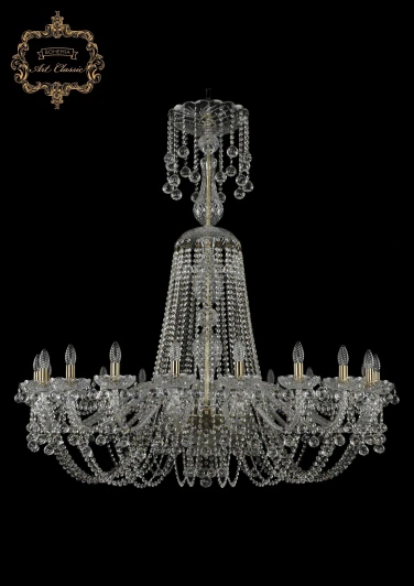 11.26.20.460.XL-135.Br.B Подвесная большая люстра Art Classic 11.26 11.26.20.460.XL-135.Br.B (220V, хрусталь, на цепи, подсвечник, свеча)