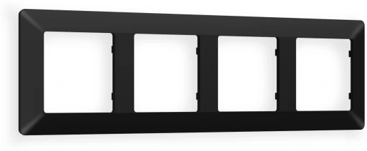 AF110704 Рамка Ambrella Volt ALFA Line (Черный матовый) 4-ая AF110704