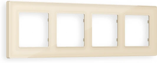 AF580304 Рамка Ambrella Volt ALFA Arctic (Бежевый Стекло органическое) 4-ая AF580304