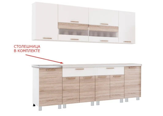 00-00012894 Готовая кухня БТС Айсбери 2.4 м